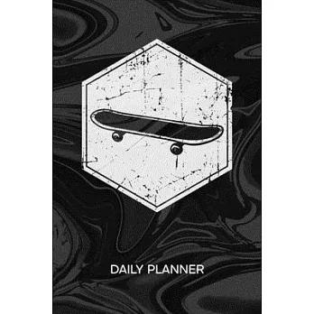 Daily Planner Weekly Calendar: Skateboarding Lover Organizer Undated - Blank 52 Weeks Monday to Sunday -120 Pages- Old School Skateboarder Notebook J