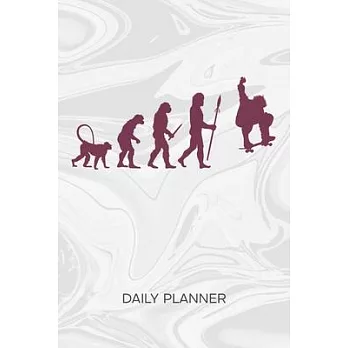 Daily Planner Weekly Calendar: Skater Organizer Undated - Blank 52 Weeks Monday to Sunday -120 Pages- Skateboarding Notebook Journal Skateboard Evolu