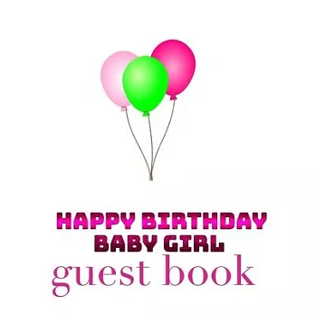 Happy Birthday Balloons Baby Girl Bank page Guest Book