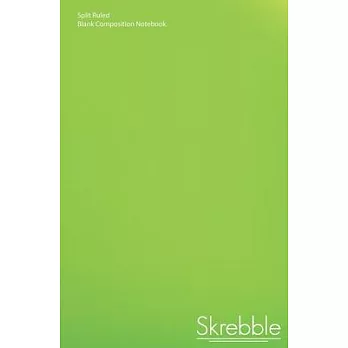 Split Ruled Blank Composition Notebook - 5.25 x 8 Inch: Green