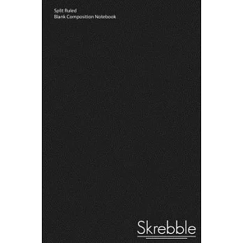 Split Ruled Blank Composition Notebook - 5.25 x 8 Inch: Dark