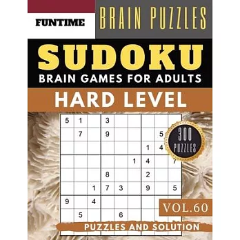 Sudoku Hard: Jumbo 300 SUDOKU hard to extreme difficulty with solution Brain Games Puzzles Books for Expert Adult and Senior (hard