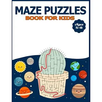 博客來-Maze Puzzles Book for Kids Ages 5-8: The Brain Game Mazes Puzzle ...