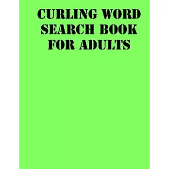 Curling Word Search Book For Adults: large print puzzle book.8,5x11, matte cover, soprt Activity Puzzle Book with solution