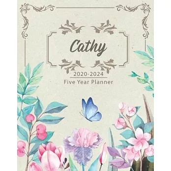 CATHY 2020-2024 Five Year Planner: Monthly Planner 5 Years January - December 2020-2024 - Monthly View - Calendar Views - Habit Tracker - Sunday Start