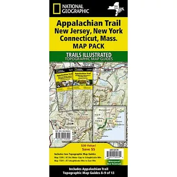 Appalachian Trail: New Jersey, New York, Connecticut, Massachusetts [Map Pack Bundle]