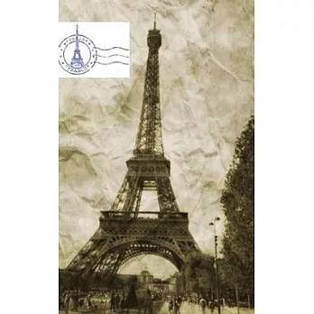 Eiffel Tower vintage cream color blank page journal