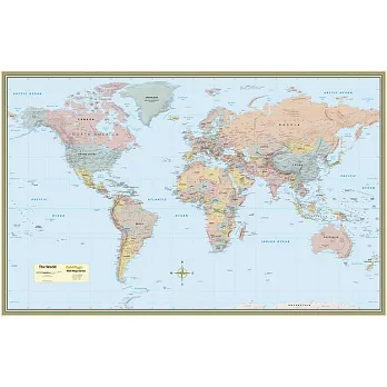 World Map Poster (32 X 50 Inches) - Paper: - A Quickstudy Reference