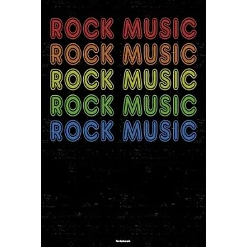 Rock Music Notebook: Rock Music Retro Music Journal 6 x 9 inch 120 lined pages gift