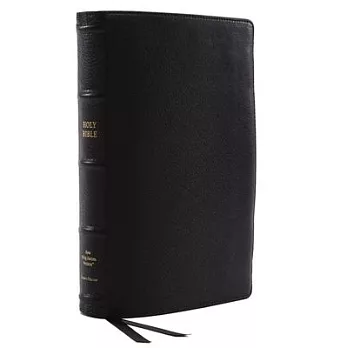 Nkjv, Reference Bible, Classic Verse-By-Verse, Center-Column, Premium Goatskin Leather, Black, Premier Collection, Red Letter Edition, Comfort Print