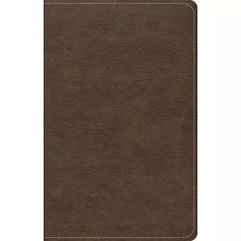 CSB Single-Column Compact Bible, Brown Leathertouch