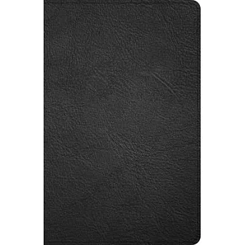 CSB Large Print Personal Size Reference Bible, Black Genuine Leather, Indexed