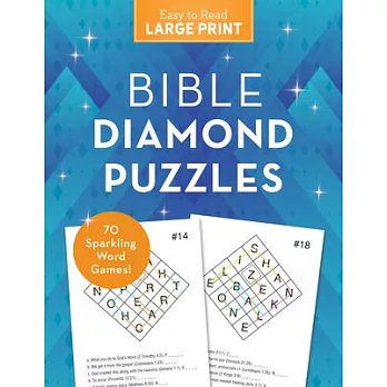 Bible Diamond Puzzles Large Print: 70 Sparkling Word Games!