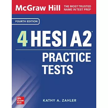 博客來-McGraw-Hill 4 Hesi A2 Practice Tests, Fourth Edition