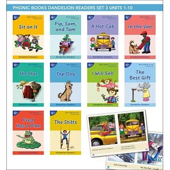 Phonic Books Dandelion Readers Set 3 Units 1-10 Sit on It (Alphabet Code Blending 4 and 5 Sound Words): Decodable Books for Beginner Readers Alphabet