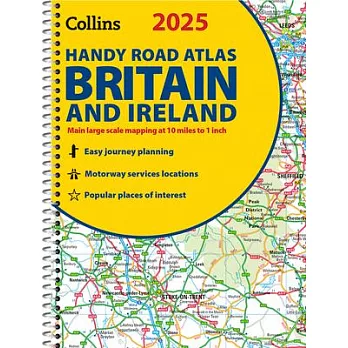 2025 Collins Handy Road Atlas Britain and Ireland: A5 Spiral