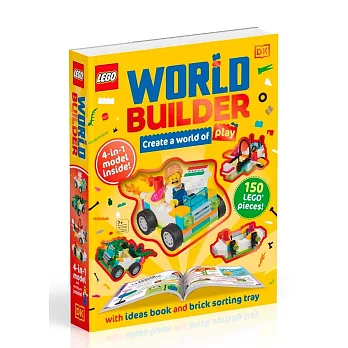 打造樂高世界（附150個積木+ 4合1模型。精裝，7歲以上適讀）LEGO World Builder: Create a World of Play with 4-in-1 Model and 150+ Build Ideas!