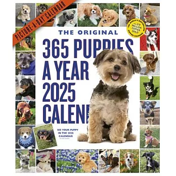 365 Puppies-A-Year Picture-A-Day Wall Calendar 2025