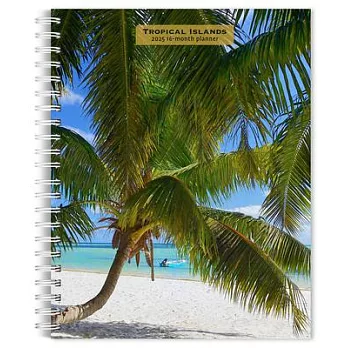 Tropical Islands 2025 6 X 7.75 Inch Spiral-Bound Wire-O Weekly Engagement Planner Calendar New Full-Color Image Every Week