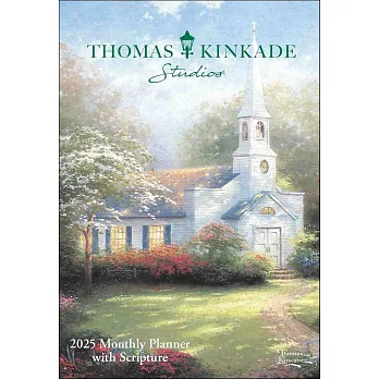 Thomas Kinkade Studios 12-Month 2025 Monthly Pocket Planner Calendar with Script