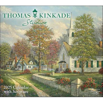 Thomas Kinkade Studios 2025 Deluxe Wall Calendar with Scripture