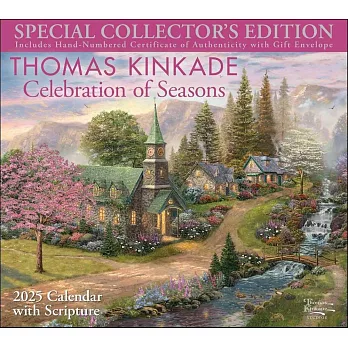 Thomas Kinkade Special Collector’s Edition with Scripture 2025 Deluxe Wall Calen: Celebration of Seasons