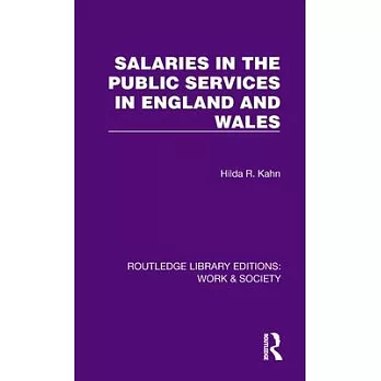 Salaries in the Public Services in England and Wales