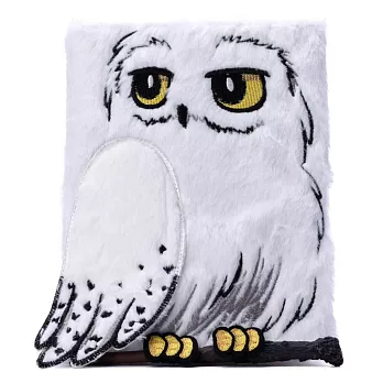 哈利波特：貓頭鷹嘿美毛絨絨質感筆記本（附哈利魔杖筆）Harry Potter: Hedwig Plush Journal