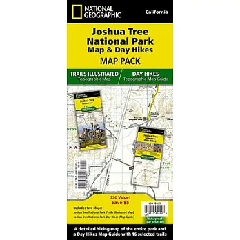 Joshua Tree Day Hikes and National Park Map [Map Pack Bundle] Map