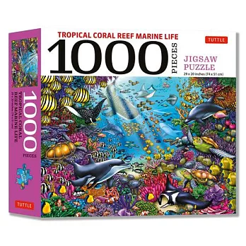 Tropical Coral Reef Marine Life - 1000 Piece Jigsaw Puzzle: Finished Size 29 in X 20 Inch (74 X 51 CM)