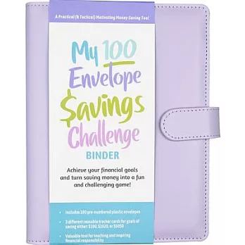 My 100 Envelope Savings Challenge Binder (Removable Cover Band for Security)