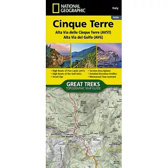 Cinque Terre High Path Av5t Map