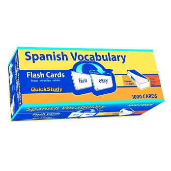 Spanish Vocabulary 1000 Flash Cards: A Quickstudy Reference Tool