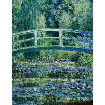 Claude Monet Daily Planner 2025: The Japanese Bridge Painting French Impressionism Art Year Organizer: January-December (12 Months)