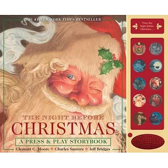 The Night Before Christmas Press and Play Storybook: The Classic Edition Hardcover Book Narrated by Jeff Bridges