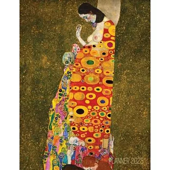 Gustav Klimt Weekly Planner 2025: Hope II Artistic Art Nouveau Daily Scheduler With January-December Year Calendar (12 Months)