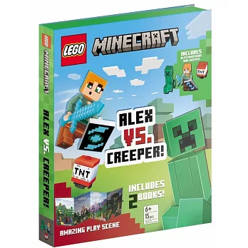 樂高麥塊遊戲盒 (附人偶+15塊積木+兩本書+場景) Alex vs. Creeper (LEGO Minecraft) : Landscape Activity Box