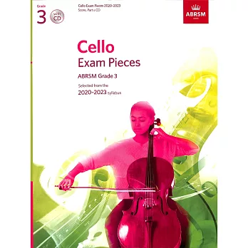 英國皇家 2020-2023 大提琴考試指定曲 第3級+CD