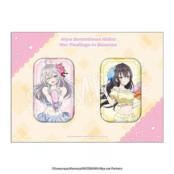 不時輕聲地以俄語遮羞的鄰座艾莉同學方形胸章組ROUND1