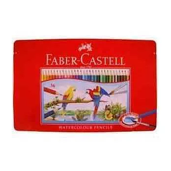 【FABER-CASTELL】36色水彩色鉛筆(鐵盒裝)(附水彩筆)