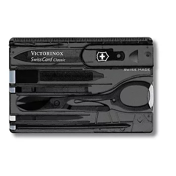 VICTORINOX 10用名片型透明瑞士刀-透明黑                              透明黑