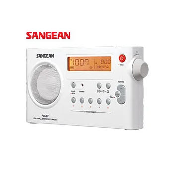 SANGEAN 調頻/調幅 數位式充電收音機 (PR-D7)白色