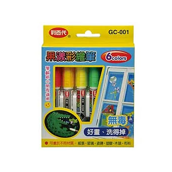 【利百代】GC-001-6C 果漾彩繪筆-6色