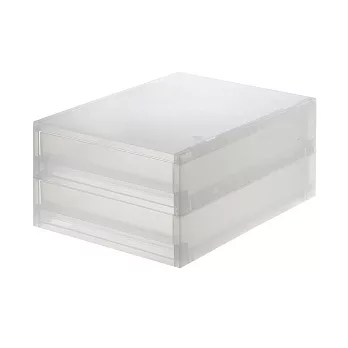 [MUJI 無印良品]PP盒/薄型/2段(正反疊)