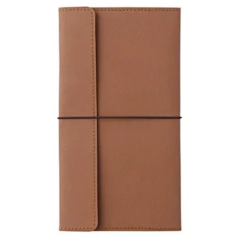 [MUJI 無印良品]仿皮革標收納袋(附繩)/棕
