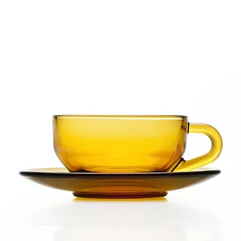 《ADERIA》a60 日本復古琥珀色玻璃茶杯組 2組入 禮盒裝