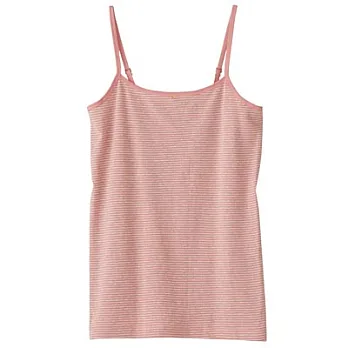 [MUJI 無印良品]女純棉無側縫細肩帶米×粉M