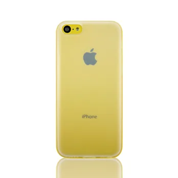 Lilycoco iPhone 5C 超手感彩邊保護套黃色