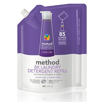 Method 美則八倍濃縮智慧環保洗衣精-薰衣草(補充包)1020ml