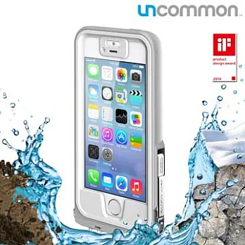Uncommon iPhone5/5S Safety 防水保護殼 -符合軍規IP68(防水、防雪、防摔 )灰/白